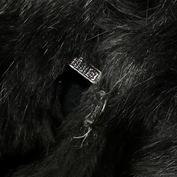 Vintage 80s Womens Black Faux Mink Fur Coat Jacket Size Small EUC - Picture 5 of 6